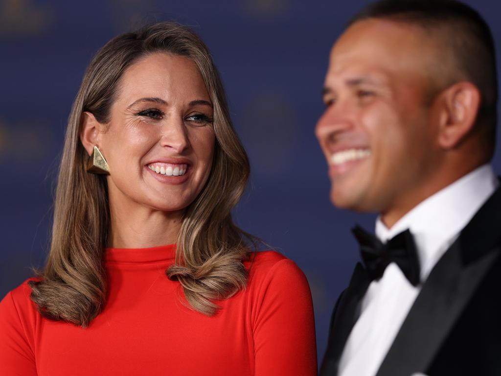 Rachel Khawaja and Usman Khawaja arrive ahead of the 2024 Cricket Australia Awards at Crown Palladium on January 31, 2024 in Melbourne, Australia. Picture: Jonathan DiMaggio/Getty Images for Cricket Australia