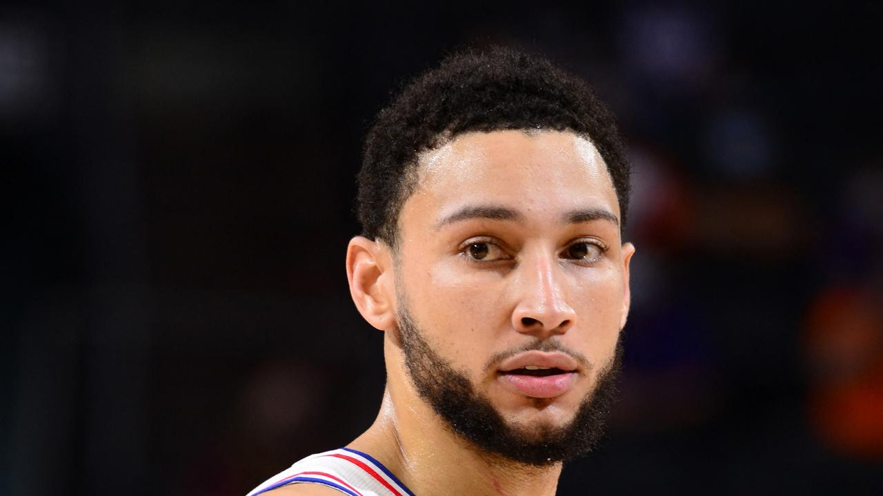 NBA pre-season training starts in a week, but Ben Simmons remains determined not to report to Philadelphia 76ers camp amid a messy trade standoff. Picture: Barry Gossage / NBAE / Getty Images / Getty Images via AFP