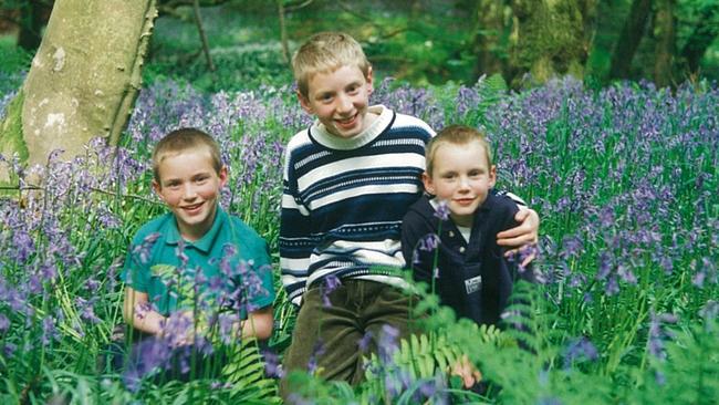 Childhood photos of David Speirs, centre, with his brothers. Picture: supplied