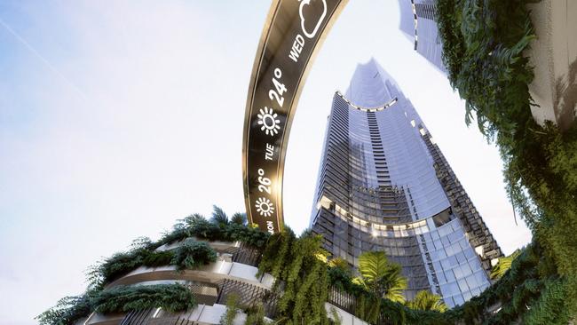 Artist impression of the Orion Towers previously proposed for the Surfers Paradise site.