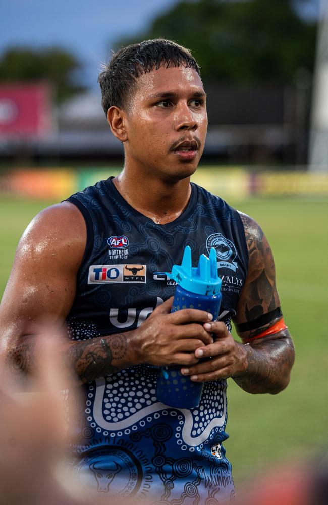 Nick Yarran playing for the Darwin Buffaloes in the 2023-24 NTFL season. Picture: Pema Tamang Pakhrin