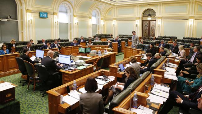 Question Time at the Queensland parliament, Brisbane 17th of March 2020. (AAP Image/Josh Woning)