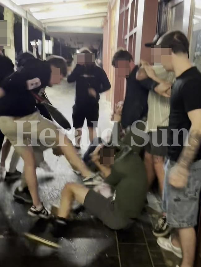 Police are investigating after two men were bashed by a group of thugs on Bull St in Bendigo on Saturday, February 8. Picture: Supplied.,