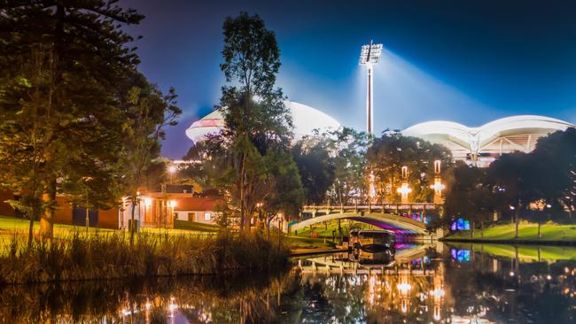 Adelaide Oval at night. Picture: Rainer Lucks