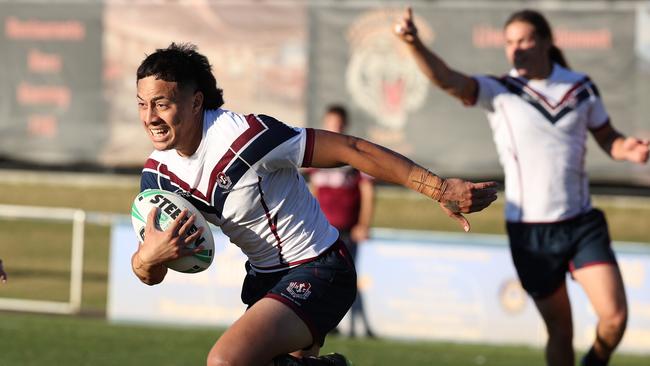 Ipswich SHS’s Ariki Wallace scores Picture: Liam Kidston.