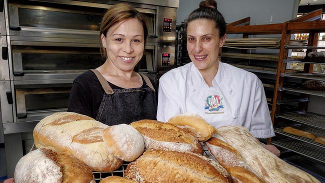 Maria Gibilisco and Fiona Sardellis opened Pane Rustico in Moonee Ponds six months ago. Photo: Luis Ascui