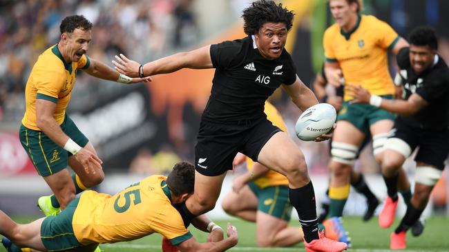 All Blacks winger Caleb Clarke was responsible for half of Australia’s missed tackles.