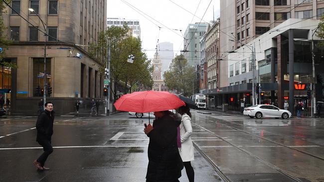 Melbourne will have a cold and wet start to the week. Picture: NCA NewsWire / Josie Hayden