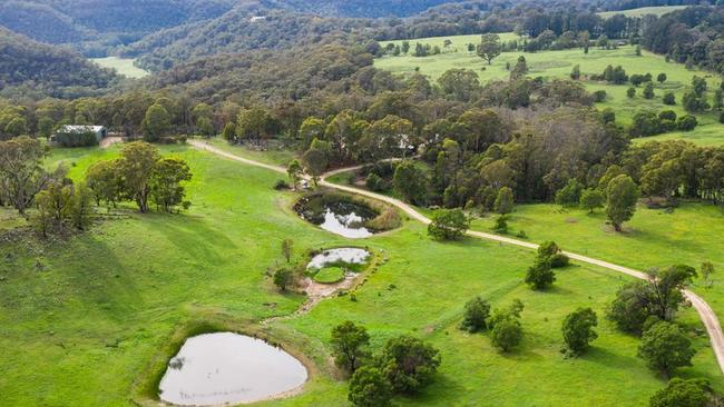 The retreat is surrounded by rolling countryside.