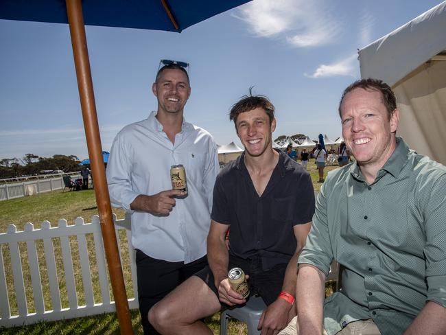 Ben Hunt, Kane Donnan, Mick McKee 2024 Manangatang Cup. Picture: Noel Fisher