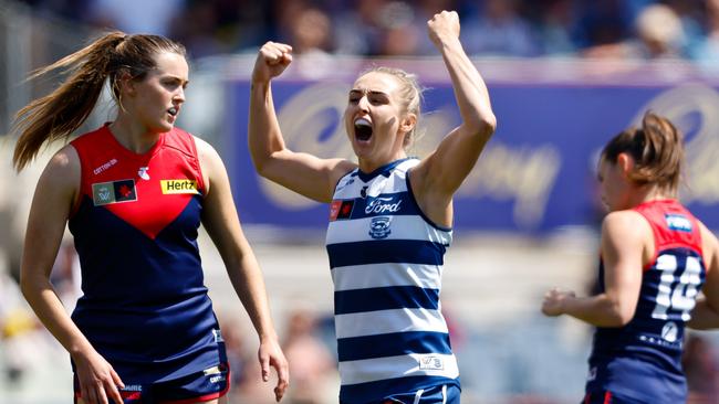 Amy McDonald and the Cats are through to the preliminary final. Picture: Getty Images