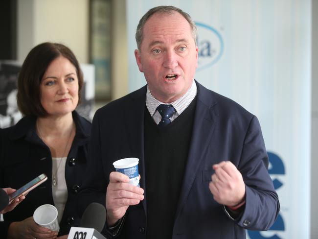 Deputy Prime Minister Barnaby Joyce has said that he was “shocked” to learn he was a NZ citizen. Picture: Glenn Ferguson