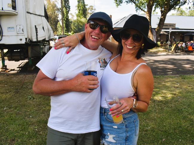 The Gippsland Beer Fest in Tinamba on Saturday, November 16, 2024: Shane Tactor and Micah Battley. Picture: Jack Colantuono