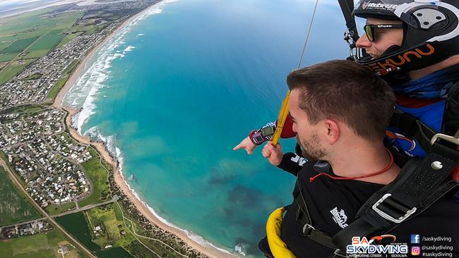 SA Skydiving wants more opportunities to do its jumps over the Fleurieu Peninsula. Picture: SA Skydiving