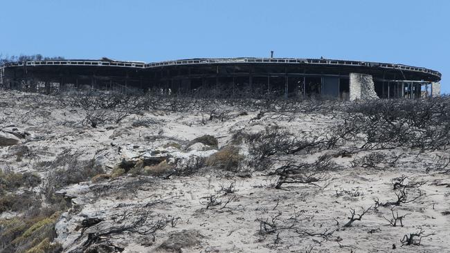 The remains of the luxury resort Southern Ocean Lodge. Picture: Emma Brasier