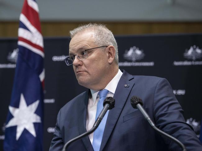 CANBERRA, AUSTRALIA-NCA NewsWire Photos AUGUST 21 2020The Prime Minister Scott Morrison with the acting Chief Medical Officer Professor Paul Kelly during a press conference in Parliament House, Canberra.Picture: NCA NewsWire /Gary Ramage