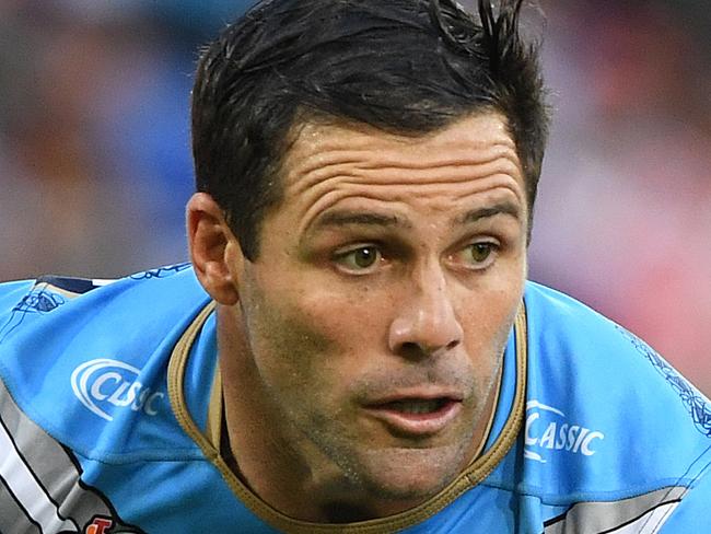 Michael Gordon of the Titans during the Round 17 NRL match between the Gold Coast Titans and the Brisbane Broncos at Cbus Super Stadium in Robina on the Gold Coast. Sunday, July 8, 2018. (AAP Image/Dave Hunt) NO ARCHIVING, EDITORIAL USE ONLY