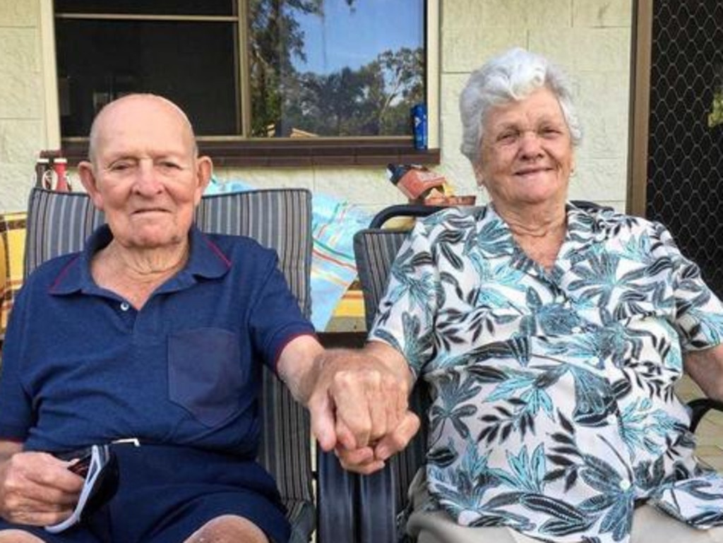 Arthur Dobe pictured with wife Betty Dobe on their 70th wedding anniversary in early 2018. Picture: Contributed