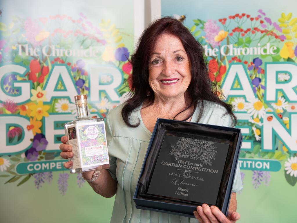 Winner City Large Residential, Highfields gardener, Sheryl Lothian. Chronicle Garden Competition awards presentation was held at Oaks Toowoomba Hotel.Thursday September 14, 2023