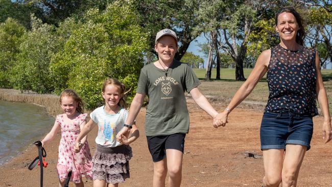 The Robinsons have made it to Darwin in their travelling school/home. Picture: Pema Tamang Pakhrin