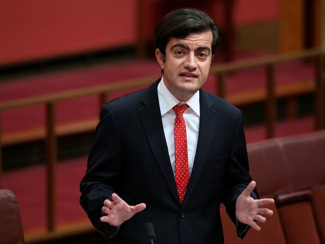 Targeting the vulnerable ... Chair of the Economics References Committee, Senator Sam Dastyari, says he is worried about marketing banking to young children. Picture: News Corp Australia