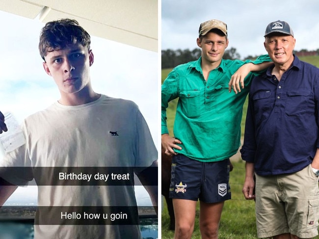 Peter Dutton’s 18-year-old son Tom pictured holding bag with ‘white powder’