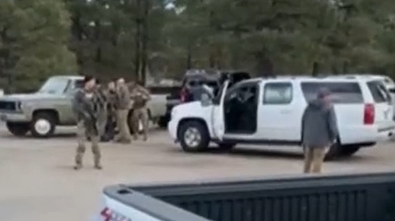 Footage of the arrest of Donald Day Jnr was captured by a woman having breakfast a Chevron station in Arizona.