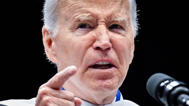 US President Joe Biden delivers the commencement address during the 2023 Howard University Spring graduation ceremony. Picture: AFP