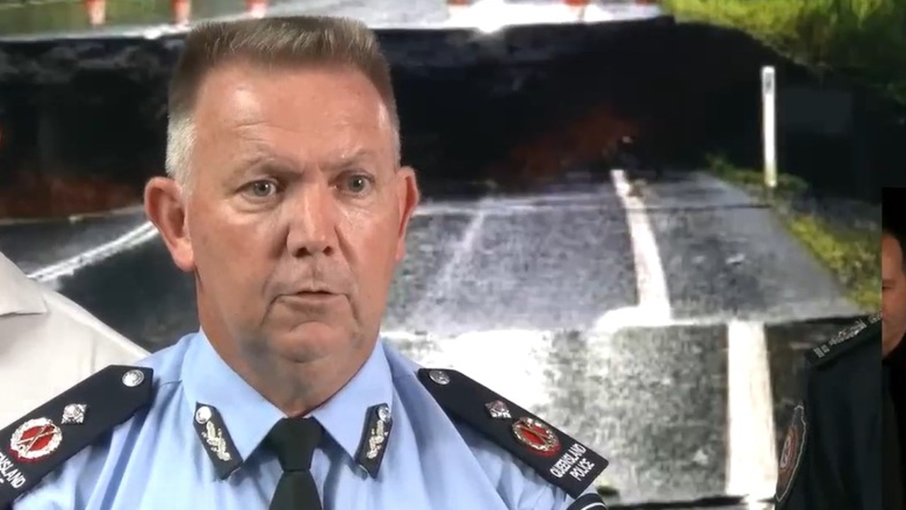 Queensland Police Deputy Commissioner and state disaster co-ordinator Shane Chelepy said rain in the wake of TC Jasper has lead to “life-threatening” flood events. Picture: Queensland Police