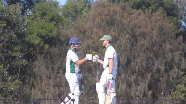 James Sood and Billy Gravett put on 255 runs for the fifth wicket against Newcomb in Round 14. Picture: Wallington Cricket Club.