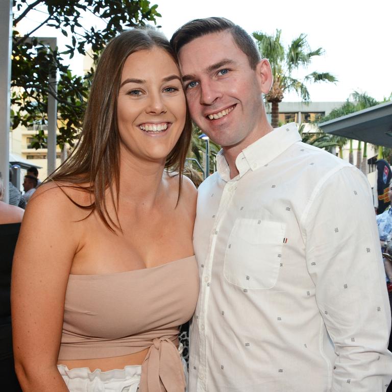 Alex Bird and Dan Oliver at opening of White Rhino, Surfers Paradise. Picture: Regina King