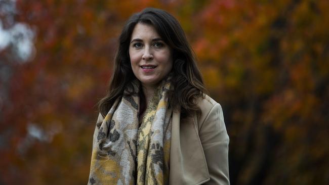 News Limited journalist Annika Smethurst in front of her home in Canberra, ACT. Picture by Sean Davey