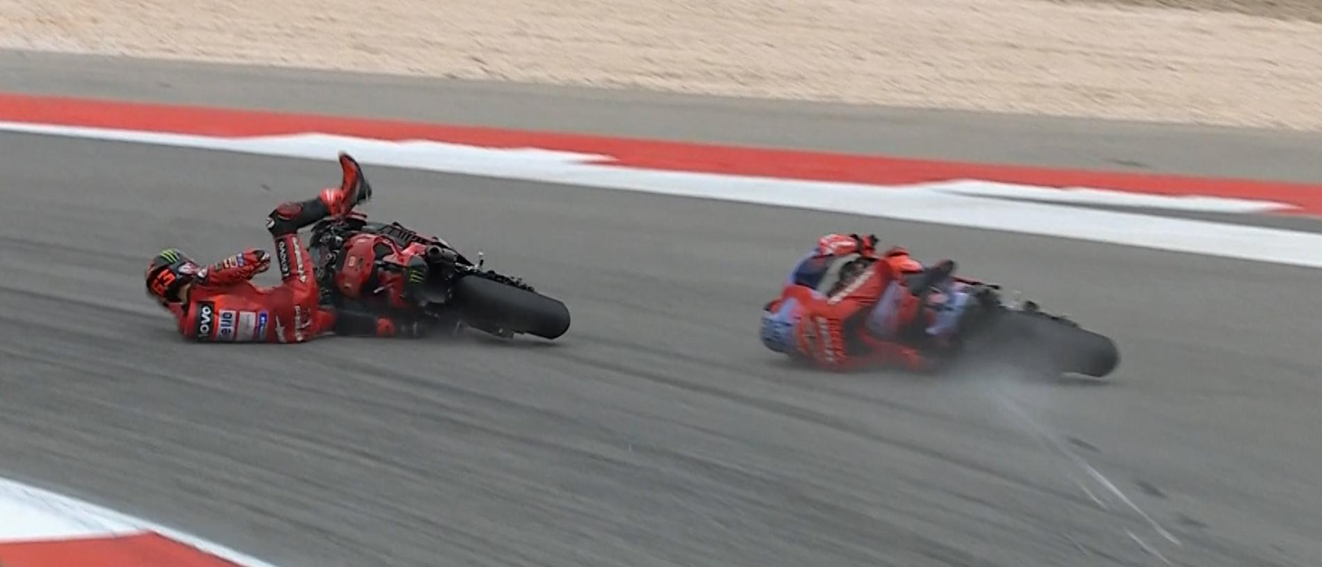 A wild crash forced last year's MotoGP winner out of the Portuguese Grand Prix. Picture: Supplied