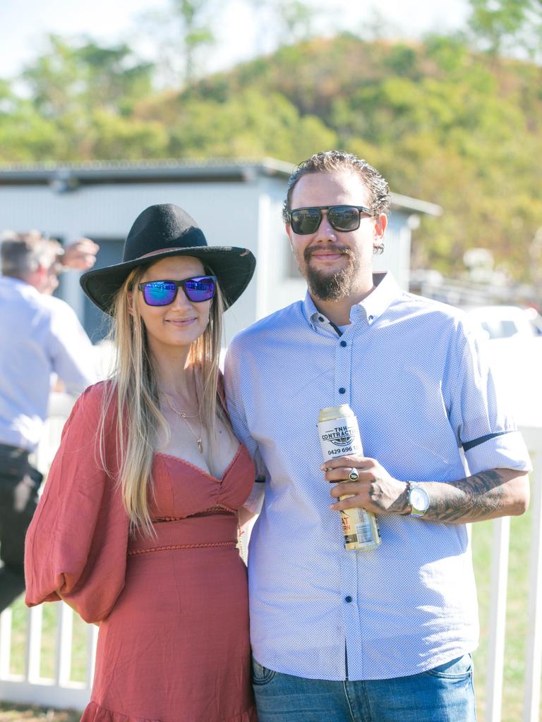 Jasmine Douglas and Wiripo Hartley at the 2021 Adelaide River Races. Picture: Glenn Campbell.