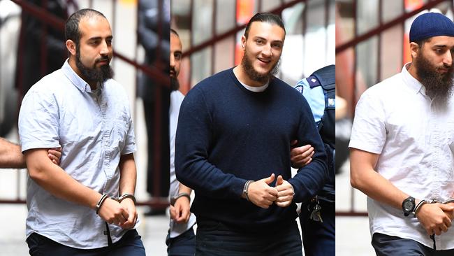 The trio were sentenced today. Picture: James Ross/AAP.