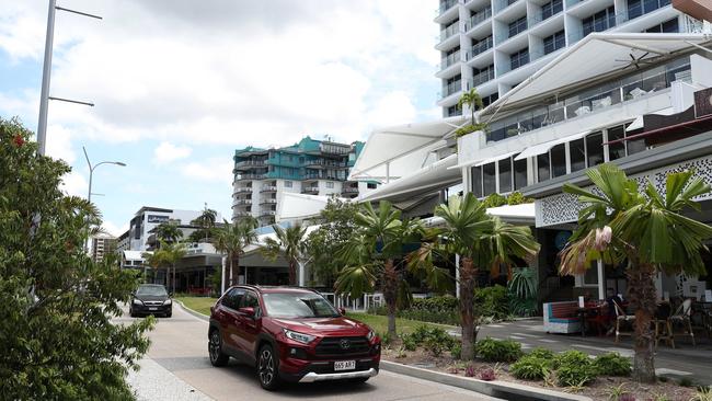 Cairns Regional Council has closed the Esplanade outdoor dining precinct to cars, following the completion of its multimillion dollar facelift. Picture: Brendan Radke