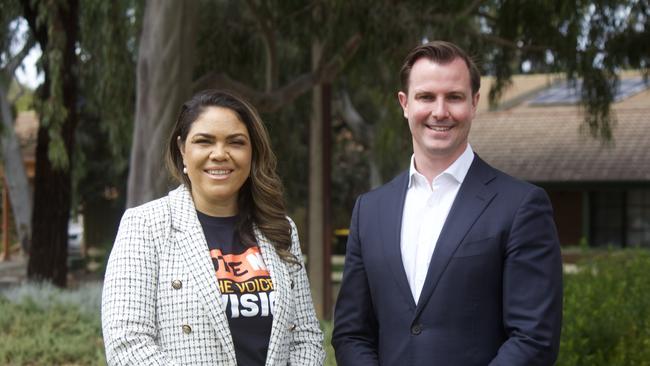 MP James Stevens’ (right) seat of Sturt is one of the Liberal party’s most marginal seats. Picture: Emily Olle