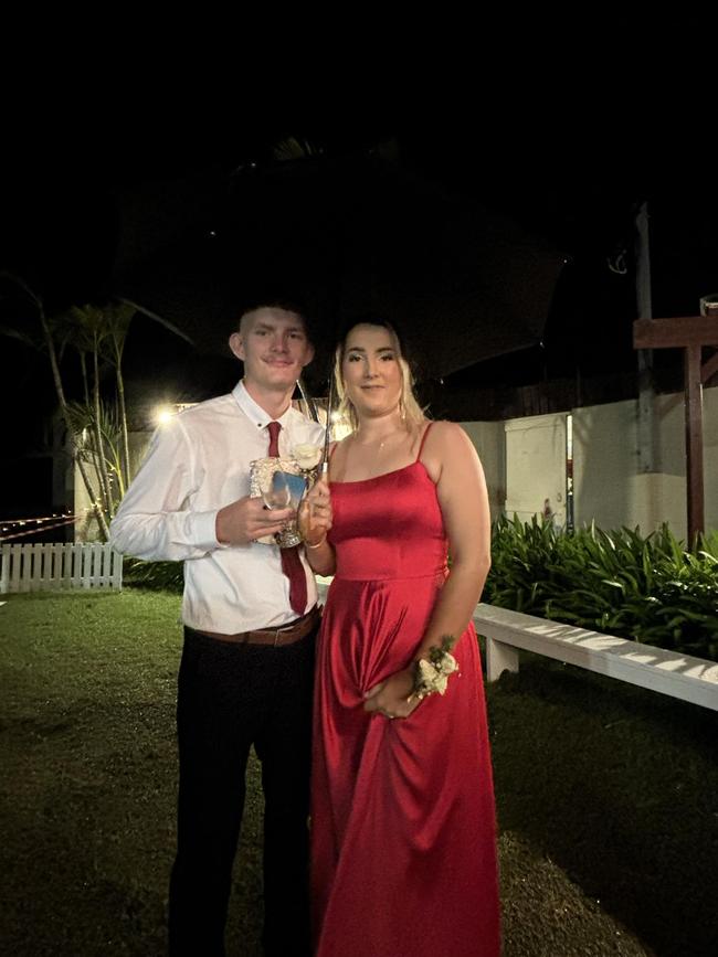 Remi Harvey and Noah McGregor at the Hervey Bay State High School formal.