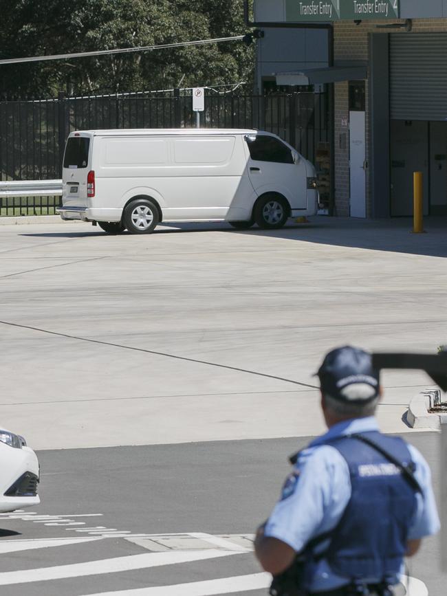 Milat’s body arrives at the morgue. Picture: Tim Pascoe