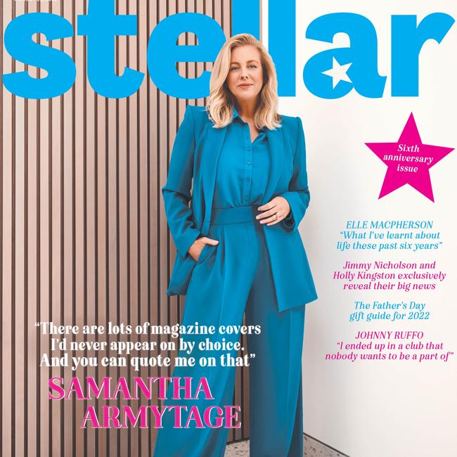 Samantha Armytage appears on the cover of this Sunday’s <i>Stellar</i>. Picture: Damian Bennett for <i>Stellar</i>.