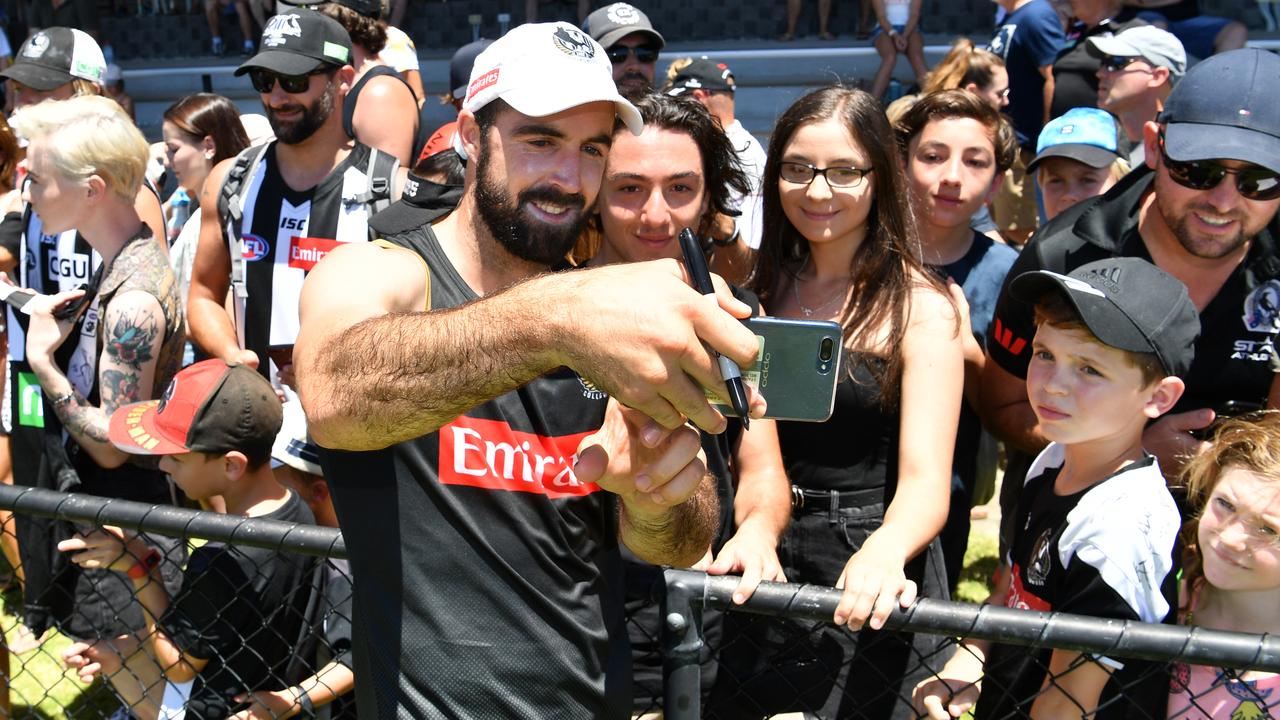 Steele Sidebottom’s Collingwood Magpies have taken precautionary measures in the wake of the coronavirus. Picture: Darren England