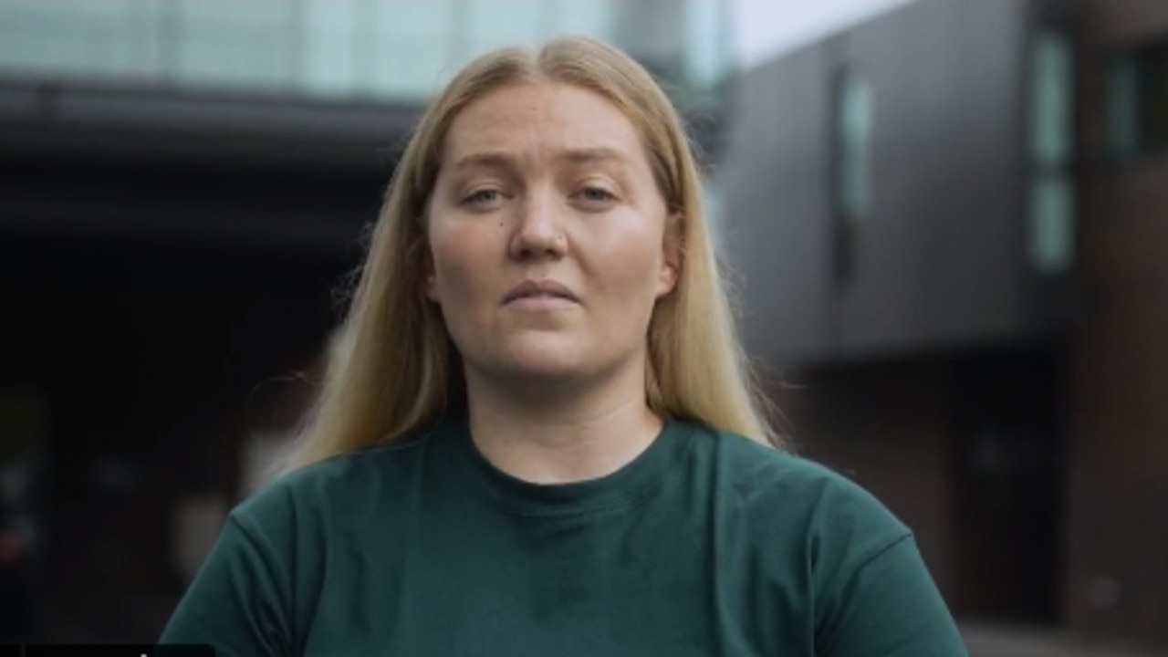 Ambulance paramedic Ashleigh Frier, who appeared in the Labor Party advert.