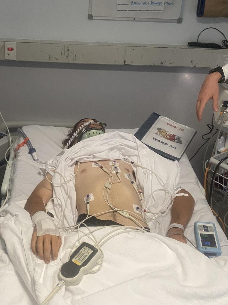 Mr Chapman spent six days in hospital recovering from the horror crash. Picture: Supplied.