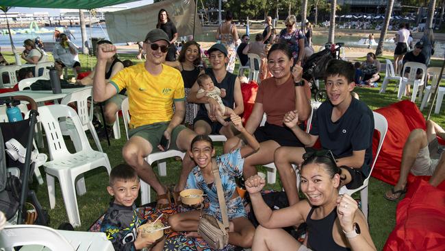 Ross, Henderson and OÃ&#149;Connor Family at the 2024 NT’s first Dumpling Festival. Picture: Pema Tamang Pakhrin