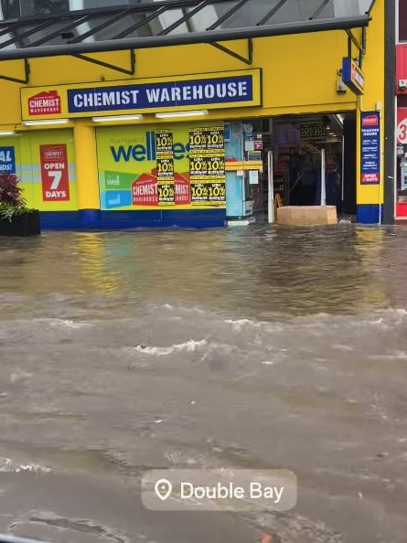 Shops including Chemist Warehouse and Petbarn had water enter its stores.