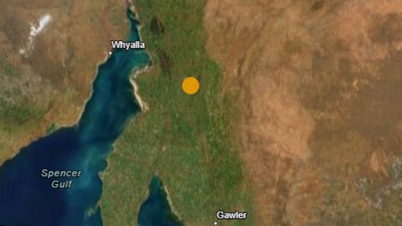 There was an earthquake near Jamestown on Tuesday evening. Picture: Geoscience Australia