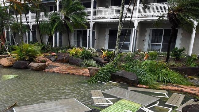 Chairs and loungers were strewn in the pool at this hotel Source: ad_nl/Instagram