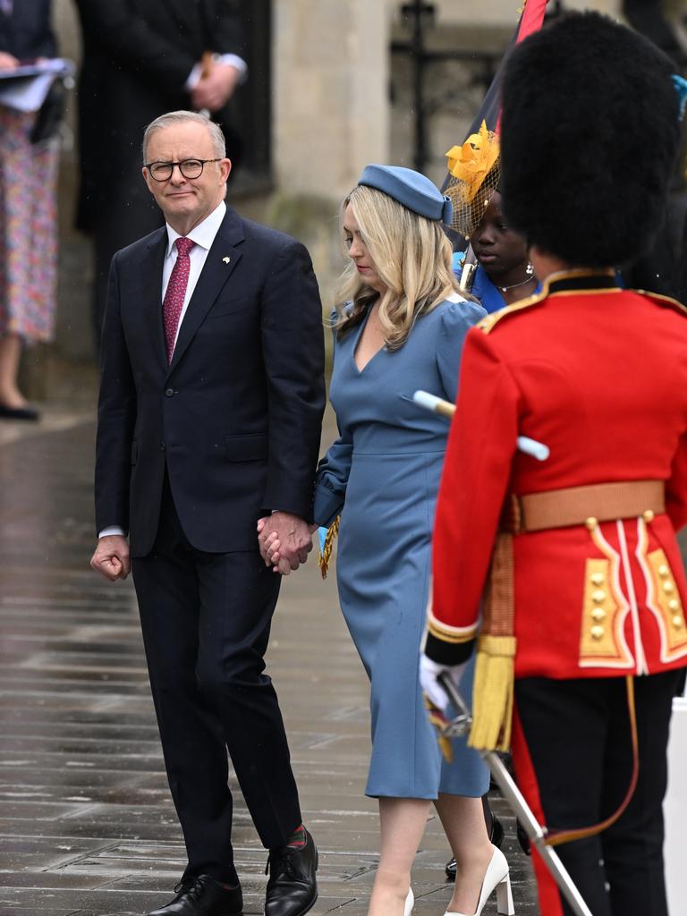 Anthony Albanese and his partner Jodie Haydon. Picture: Getty Images