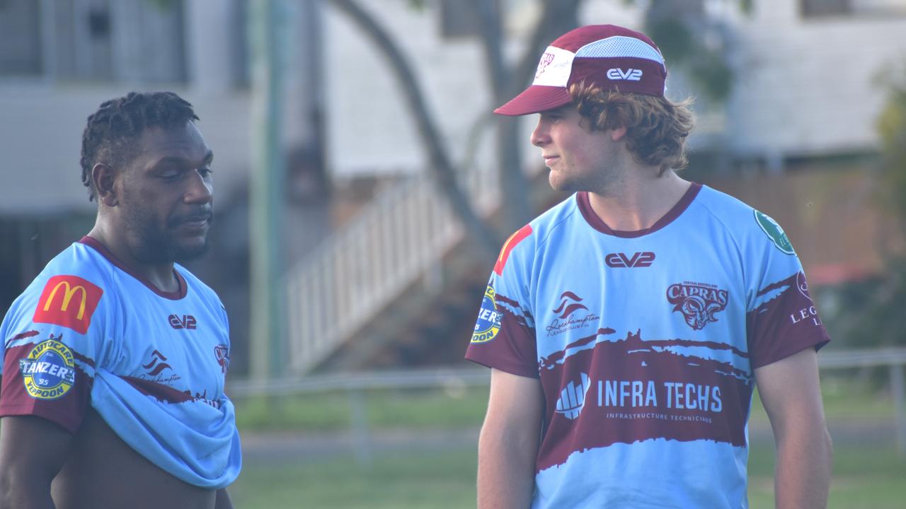 CQ Capras under-19 squad at a pre-season training session at Kettle Park, Rockhampton, on December 18, 2024.