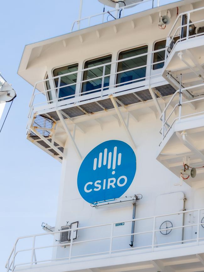 Friday 10th November, Hobart Tasmania. The RV Investigator is prepared for departure to the Southern Ocean to study the world's strongest current that keeps Antarctica frozen, but is leaking water into the polar seas. Picture: Linda Higginson